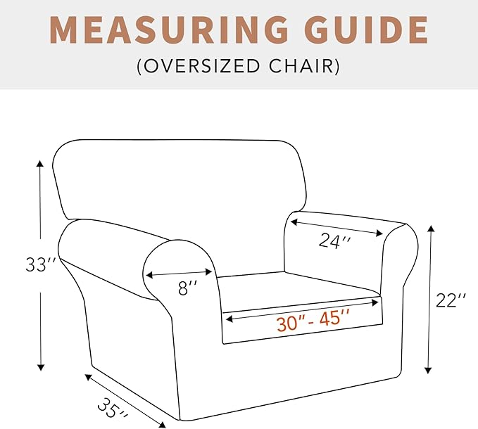 Easy-Going 100% Waterproof Oversized Chair Couch Cover, Dual Waterproof Sofa Cover, Stretch Jacquard Sofa Slipcover, Leakproof Furniture Protector for Kids, Pets, Dog and Cat, Dark Gray