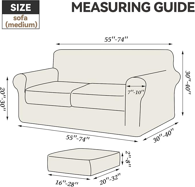 WEERRW Velvet Couch Covers for 2 Cushion Couch Sofa - High Stretch Luxury Velvet Plush 3 Pieces Sofa Slipcovers with Elastic Bottom, Furniture Protector for Pets, Machine Washable, Pink, Medium