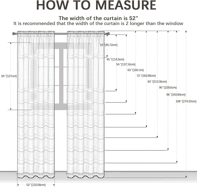 SpaceDresser Beige Sheer Curtains 4 Panels Rod Pocket Semi-Sheer Curtain 63 Inches Long Light Filtering Voile Window Drapes for Bedroom Living Room Kitchen, Each 52W x 63L