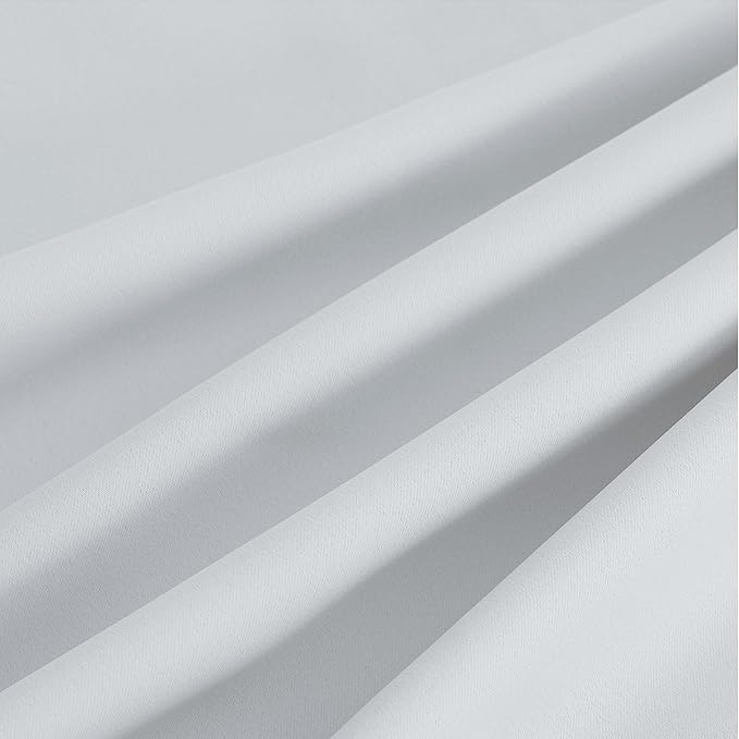 NICETOWN Room Darkening Draperies Curtains Panels, 2 Panels Greyish White W52 x L63