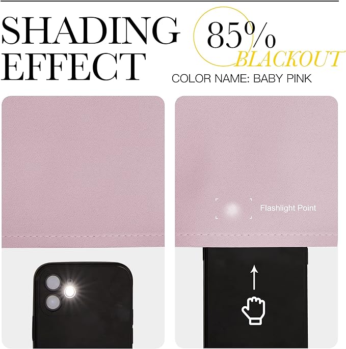 NICETOWN Room Darkening Curtains for Girls Room, Nursery Essential Thermal Insulated Blackout Draperies/Drapes (Baby Pink=Lavender Pink, 1 Pair, 42 x 72 Inch)