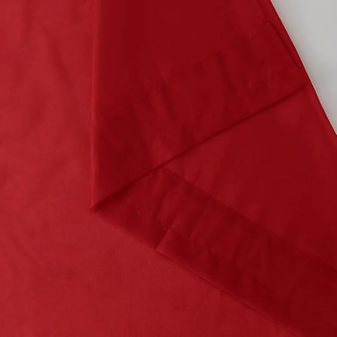 SpaceDresser Christmas Red Sheer Curtains 4 Panels Rod Pocket Semi-Sheer Curtain 108 Inches Long Light Filtering Voile Window Drapes for Bedroom Living Room Kitchen, Each 52W x 108L