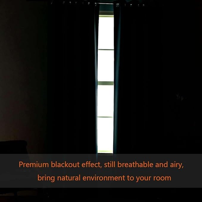 H.VERSAILTEX Blackout Patio Curtains 100 x 96 Inches for Sliding Door Extral Wide Blackout Curtain Panels Thermal Insulated Room Divider - Grommet Top, 8' Tall by 8.5' Wide - Rust