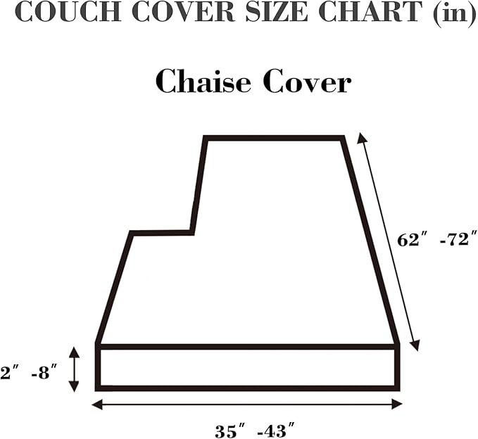 Sofa Covers Couch Covers for Sofa Pet Friendly Couch Cushion Covers Universal Sofa Covers Washable Stretch Slipcovers for Sectional Sofa (Texture Gray,Chaise Cover)