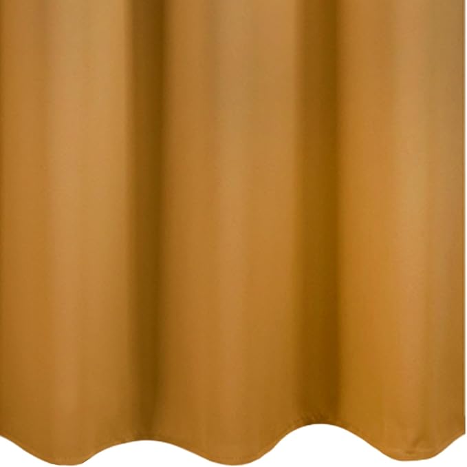 LEMOMO Mustard Yellow Thermal Blackout Curtains/42 x 84 Inch/Set of 2 Panels Room Darkening Curtains for Bedroom