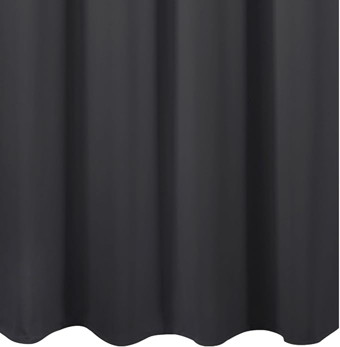LEMOMO Blackout Curtains 52 x 90 inches Long Dark Grey Curtains Set of 2 Panels Thermal Insulated Room Darkening Curtains for Bedroom