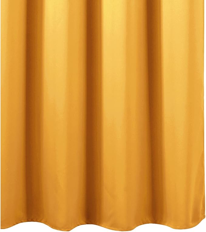 LEMOMO Yellow Blackout Curtains/52 x 45 Inch Length/Set of 2 Panels Grommet Bedroom Curtains for Living Room Curtains