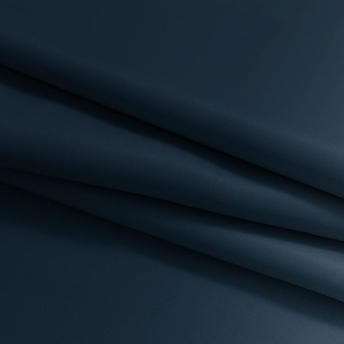 Yakamok Room Darkening Ombre Curtains 96 Inch Length, Navy Blue and Greyish White Thermal Insulated Gradient Color Curtains,Light Blocking Grommet Window Drapes for Bedroom,52 Inch Width,2 Panels