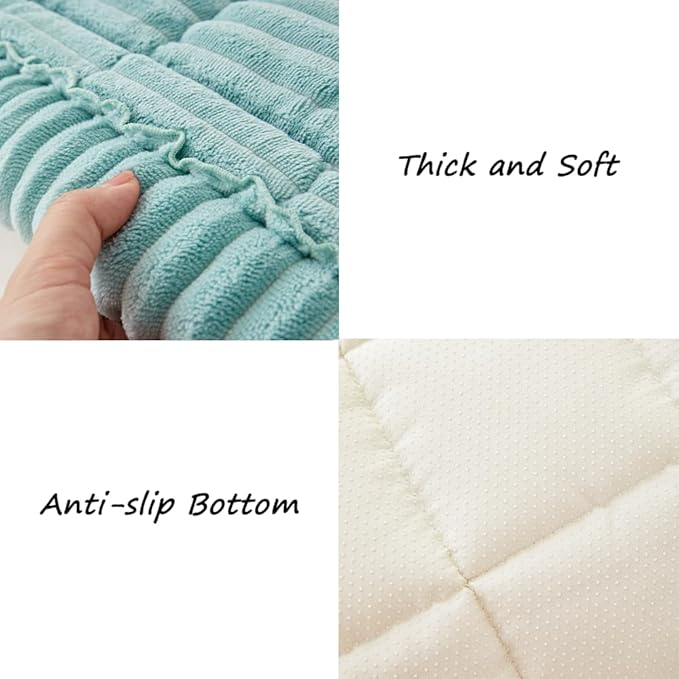Couch Cover for Dogs Washable, Fuzzy Pet Couch Covers for 3 Cushion Sofa Pet Friendly, Non Slip Sofa Cover (Blue, 27.6" x 70.9"/70 x 180cm)