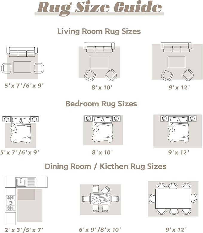 Area Rug 6x9 Washable Rug, Vintage Boho Medallion Rugs Non-Slip Soft Low Pile Large Distressed Rug Indoor Retro Carpet for Living Room Bedroom Dining Room Home Office (Brown, 6'x9')