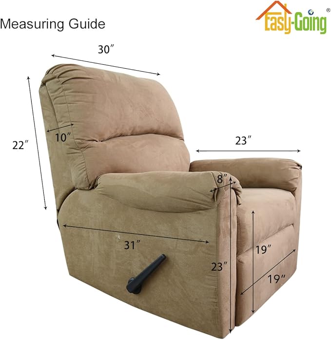 Easy-Going Recliner Chair Slipcover Reversible Sofa Cover Water Resistant Couch Cover Furniture Protector with Elastic Straps for Pets Dog (Recliner, Brown/Brown)