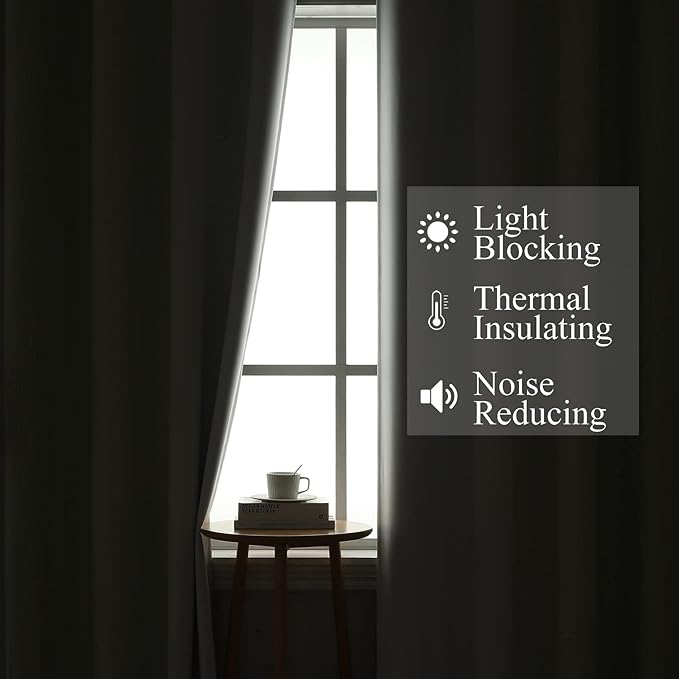 Estelar Textiler Blackout Curtains 102 Inches Long 2 Panels for Living Room, Sage Green and Greyish White Thermal Insulated Full Light Blocking Ombre Grommet Drapes for Bedroom, 52Wx102L