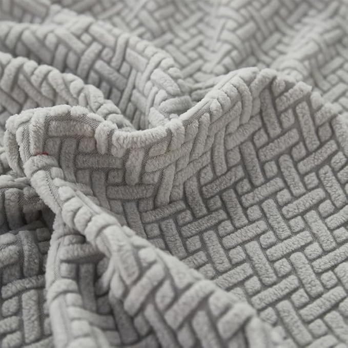 Sofa Covers Couch Covers for Sofa Pet Friendly Couch Cushion Covers Universal Sofa Covers Washable Stretch Slipcovers for Sectional Sofa (Texture Light Gray,Headrest Cover)