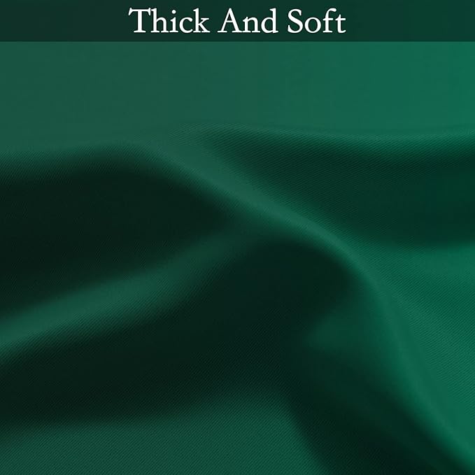 SimpleHome Ombre Room Darkening Curtains for Bedroom, Gradient Dark Green to Grey White Light Blocking Thermal Insulated Grommet Window Curtain/Drapes for Living Room,2 Panels, 52x84 inches Length