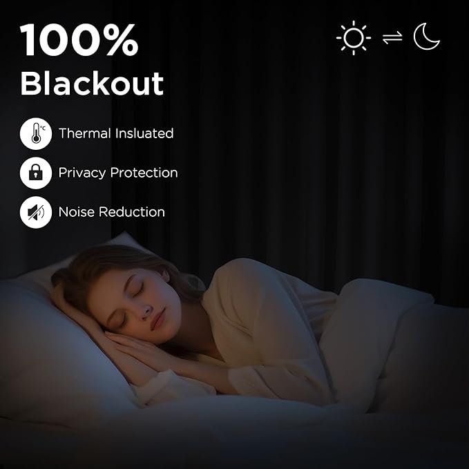 CUCRAF Dark Grey Blackout Curtains Customize, Rod Pocket Room Darkening Curtain for Bedroom Living Room, Thermal Insulated Window Drapes 1 Panel (Custom Size, Color)