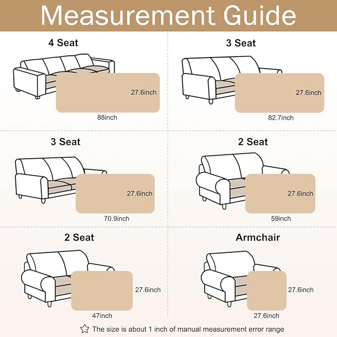 hyha Couch Covers for Dogs Washable, Non Slip Plush Dog Sofa Protectors, Fuzzy Pet Couch Covers for 3 Cushion Sofa Pet Friendly (Camel, 27.6" x 27.6")