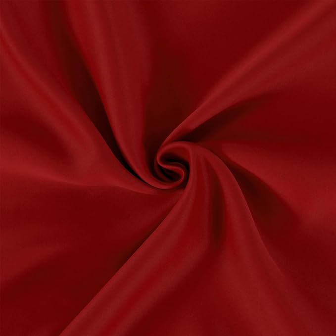 LEMOMO Red Bedroom Blackout Curtains/38 x 63 Inch Long/Set of 2 Curtain Panels/Thermal Insulated Room Darkening Curtains for Bedroom