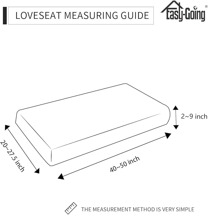 Easy-Going Stretch Loveseat Cushion Cover Sofa Cushion Furniture Protector Sofa Seat Sofa Slipcover Sofa Cover Soft Flexibility with Elastic Bottom(Loveseat Cushion, Deep Teal)