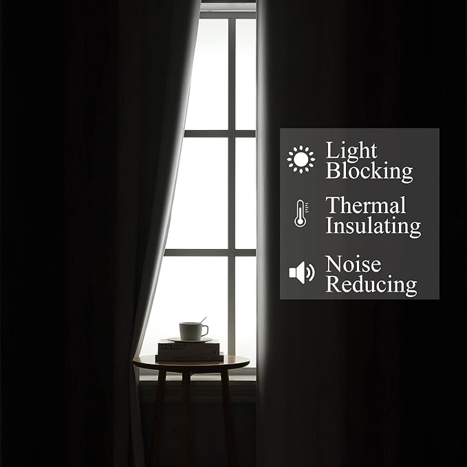 Estelar Textiler Purple and Greyish White Blackout Curtains 63 Inch Length 2 Panels Set, Room Darkening Grommet Ombre Curtains for Bedroom, Thermal Insulated Light Blocking Gradient Drapes,52Wx63L