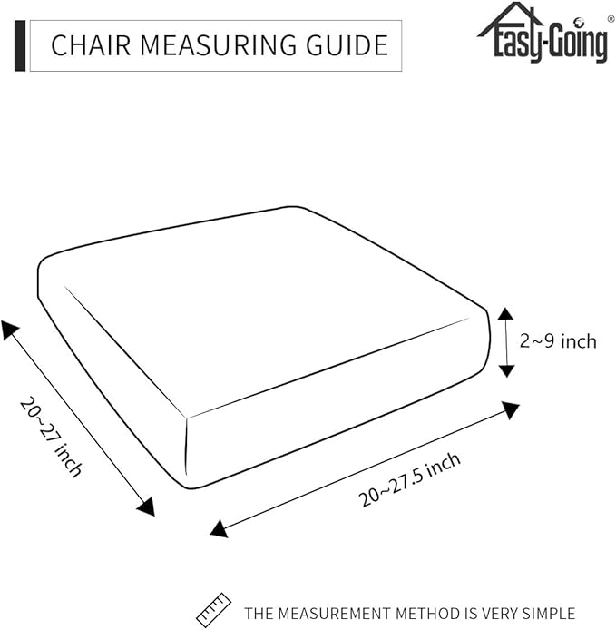 Easy-Going Stretch Cushion Cover Sofa Cushion Furniture Protector Sofa Seat Sofa slipcover Sofa Cover Soft Flexibility with Elastic Bottom(Chair Cushion,Black)