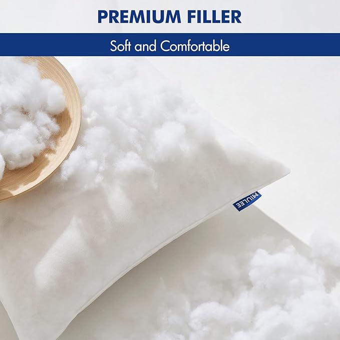 MIULEE Pillow Insert 20x20 Inch, Decorative Square Throw Pillow Inserts, Premium Fluffy Pillow Forms Sham Stuffer for Sofa Couch Living Room