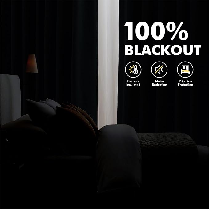 MIULEE 100% Blackout Linen Curtains for Bedroom, Light Olive Green Solid Luxury Decor Thermal Insulation Room Darkening Drapes for Living Room Nursery Back Tab Rod Pocket 42 x 96 Inches, 2 Panels