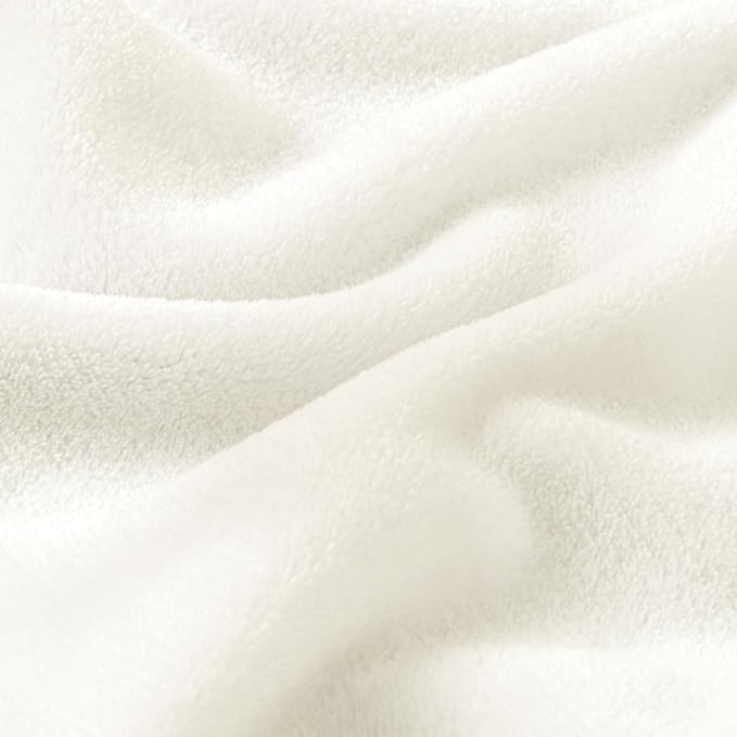 BEDELITE Fleece Blanket Cream Throw Blanket for Couch & Bed, Luxury Plush Cozy Fuzzy Blanket 50" x 70", Super Soft Warm Lightweight Fall Throw Blanket for Travel Camping
