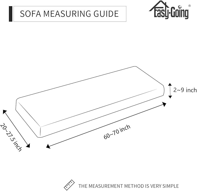 Easy-Going Stretch Cushion Cover Sofa Cushion Furniture Protector Sofa Seat Sofa slipcover Sofa Cover Soft Flexibility with Elastic Bottom(Sofa Cushion, Dark Gray)