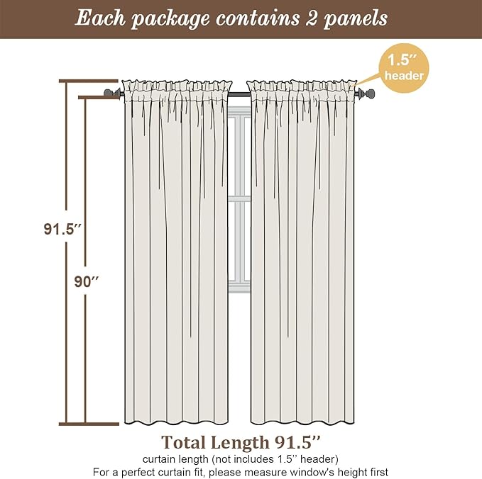 Chyhomenyc Gold Sheer Curtains 90 Inches Long 2 Panels, Light Filtering Gold Curtains for Living Room, Soft Gentle Voile Rod Pocket Bedroom Window Drapes, 59Wx90L Inch, 2PCS