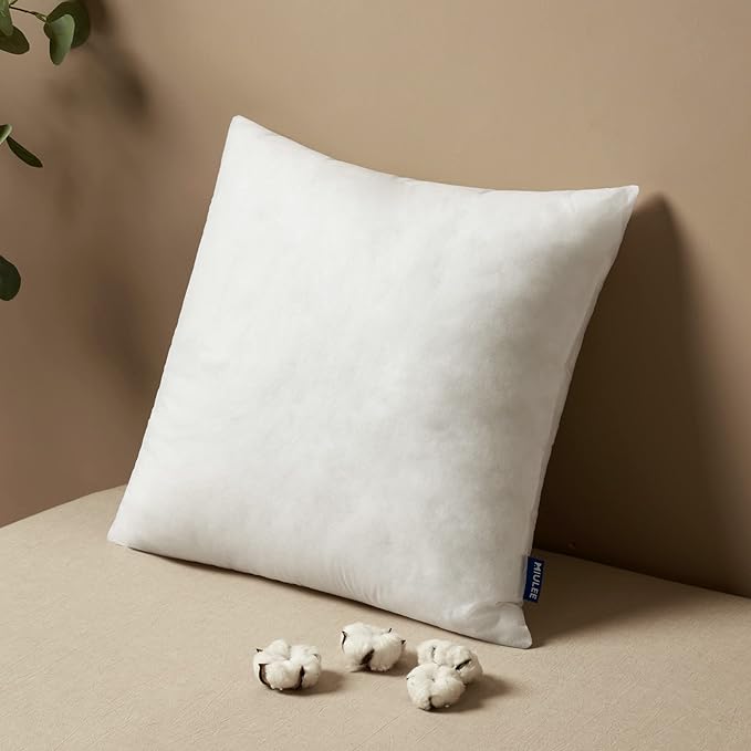 MIULEE Pillow Insert 17x17 Inch, Decorative Square Throw Pillow Inserts, Premium Fluffy Pillow Forms Sham Stuffer for Sofa Couch Living Room