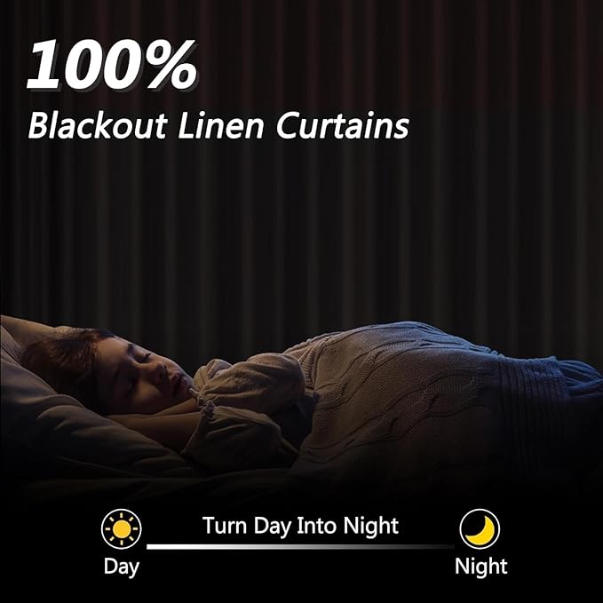 Sage Green 100% Blackout Curtains 45 Inch Length 2 Panels Set for Living Room Bedroom Back Tab Thermal Insulated Black Out Linen Drapes Room Darkening Window Curtains 52x45