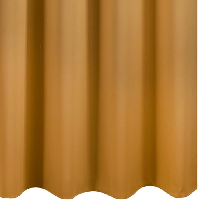 LEMOMO Blackout Curtains 66 x 84 inch/Mustard Yellow Curtains Set of 2 Panels/Thermal Insulated Room Darkening Bedroom Curtains