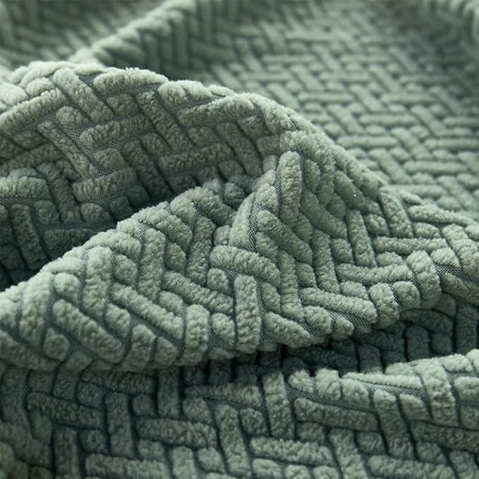 Sofa Covers Couch Covers for Sofa Pet Friendly Couch Cushion Covers Universal Sofa Covers Washable Stretch Slipcovers for Sectional Sofa (Texture Green,Back Cover M)