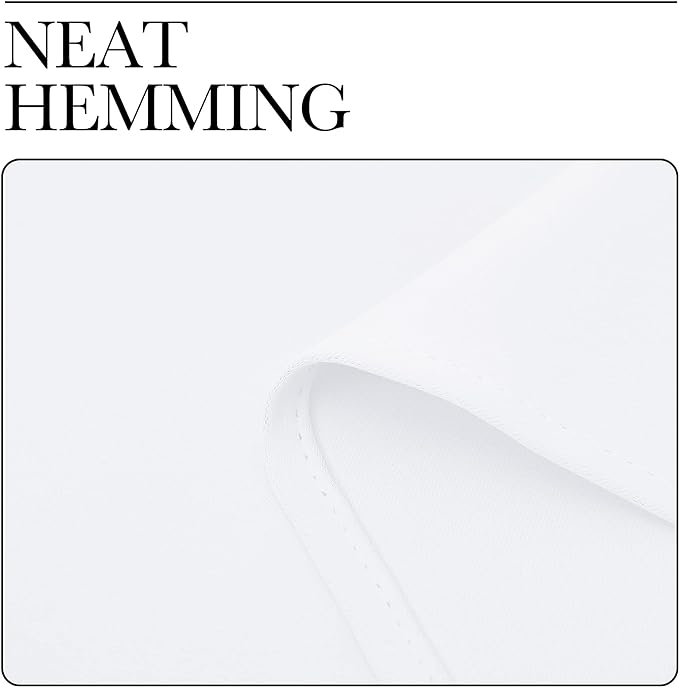 NICETOWN White Samll Window Blackout Curtain Panels, 50% Light Blocking Curtains for Bedroom & Dining Room Window (Set of 2, 42 inches x 68 inches)