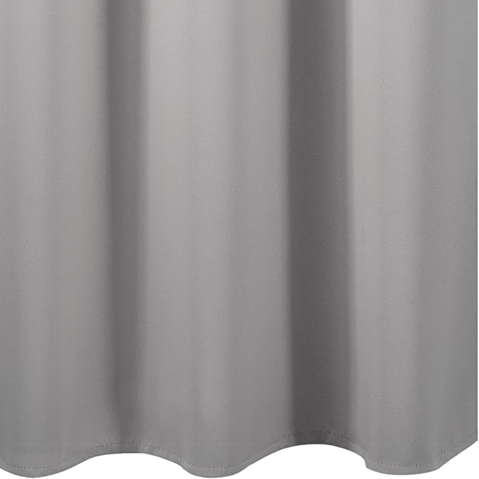 LEMOMO Light Grey Blackout Curtains 42 x 54 Inch Length Set of 2 Panels Grommet Bedroom Curtains for Living Room