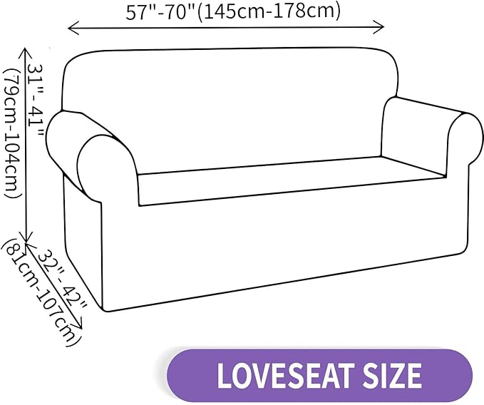 ZNSAYOTX Super Stretch Couch Cover Love Seat Sofa Covers for Living Room Dogs Pet Friendly Furniture Protector Spandex Loveseat Slipcovers with Anti Slip Foam Sticks (Peacock Teal, Loveseat)