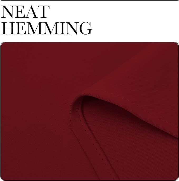 NICETOWN Blackout Curtains for Bedroom, Blackout Curtain Panels, Burgundy Red, 1 Pair, 70 by 63-inch, Window Treatment Energy Saving Thermal Insulated Solid Rod Pocket Blackout Drapes/Draperies