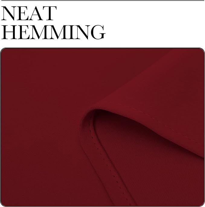 NICETOWN Christmas Burgundy Curtains Blackout Drape Panels - Lights Block Out Window Treatment Short Curtain Sets for Loft and Basement Decoration (Set of 2, 34 by 72-Inch)