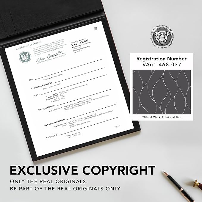 Deconovo Short Curtains Grey, Blackout Kitchen Curtain, Thermal Insulated Soundproof Drapes, Wave Dots Foil Print, 52 x 45 Inches, 2 Panels, Machine‑Washable Privacy Window Panel for Nursery Office