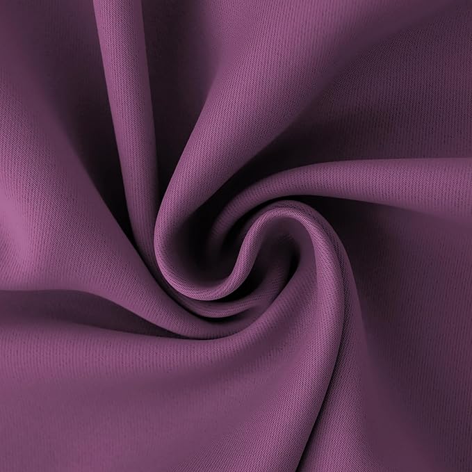 BGment Room Darkening Curtains 84 Inches Long - Grommet Thermal Insulated Drapes Window Treatment Curtains for Bedroom, 2 Panels, 42 x 84 Inch, Eggplant Purple