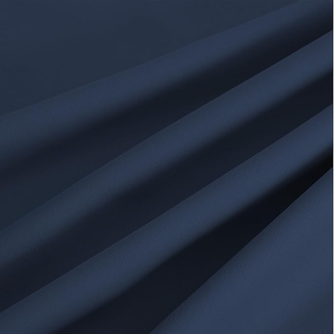 NICETOWN Room Darkening Draperies Curtains Panels, 2 Panels Navy Blue W52 x L90