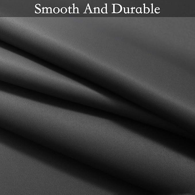 SimpleHome Ombre Room Darkening Curtains for Bedroom, Light Blocking Gradient Black to Grey White Thermal Insulated Grommet Blackout Window Curtains/Drapes for Kids, 2 Panels, 52x63 inches Length