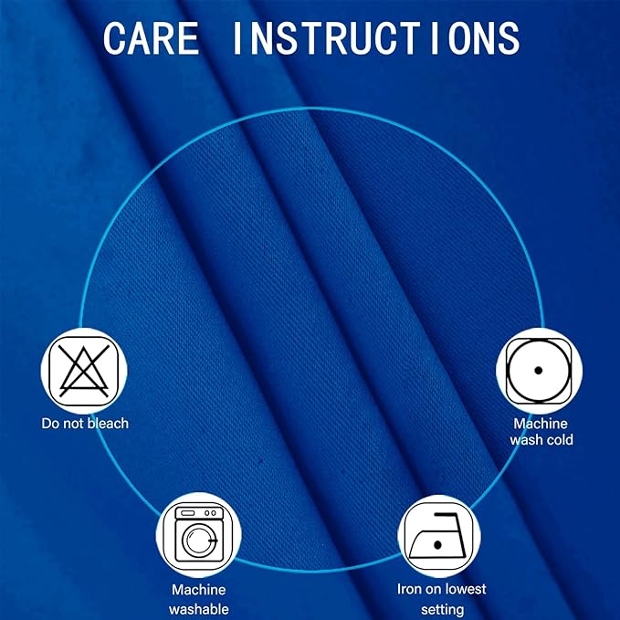 LEMOMO Royal Blue Thermal Blackout Curtains/42 x 84 Inch/Set of 2 Panels Room Darkening Curtains for Bedroom