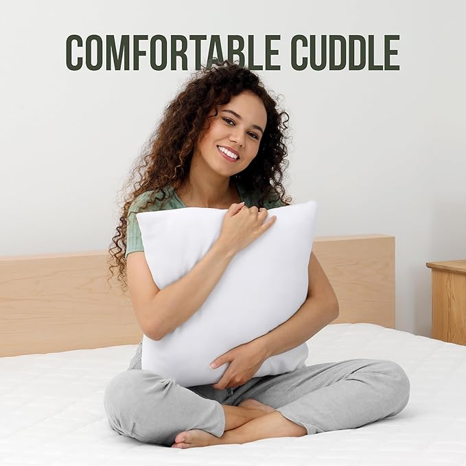 Utopia Bedding Throw Pillows (Set of 1, White) – 28 x 28 Inches Down Alternative Pillows for Bed, Sofa, and Couch - Fluffy Decorative Stuffer Pillow for Indoors & Outdoors
