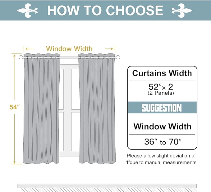 ChrisDowa Grommet Room Darkening Curtains for Bedroom and Living Room - 2 Panels Set Thermal Insulated Blackout Curtains (Teal, 52W x 54L)