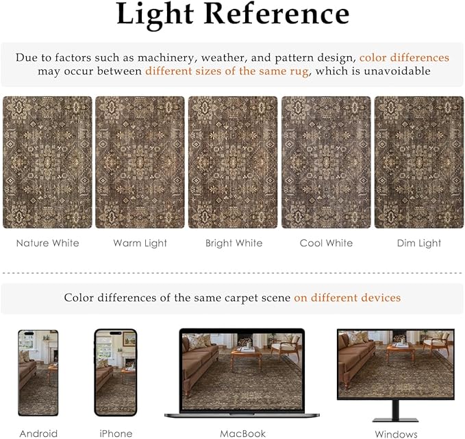 2'6x8 Washable Runner Rug for Hallway Kitchen Vintage Brown Non Slip Low Pile Carpet Traditional Retro Soft Throw Rug for Bathroom Bedroom Entryway Indoor Entrance