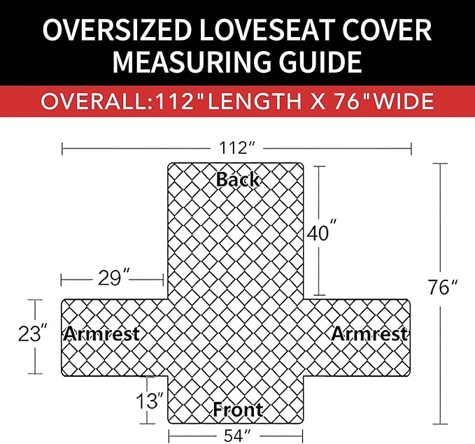 Easy-Going Sofa Slipcover Reversible Loveseat Sofa Cover Couch Cover for 2 Cushion Couch Furniture Protector with Elastic Straps for Pets Kids Dog Cat (Oversized Loveseat, Darkgray/Beige)