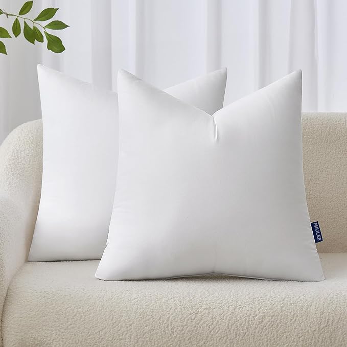 MIULEE 26x26 Inches Pillow Inserts Pack of 2, Decorative Throw Pillow Inserts for Couch