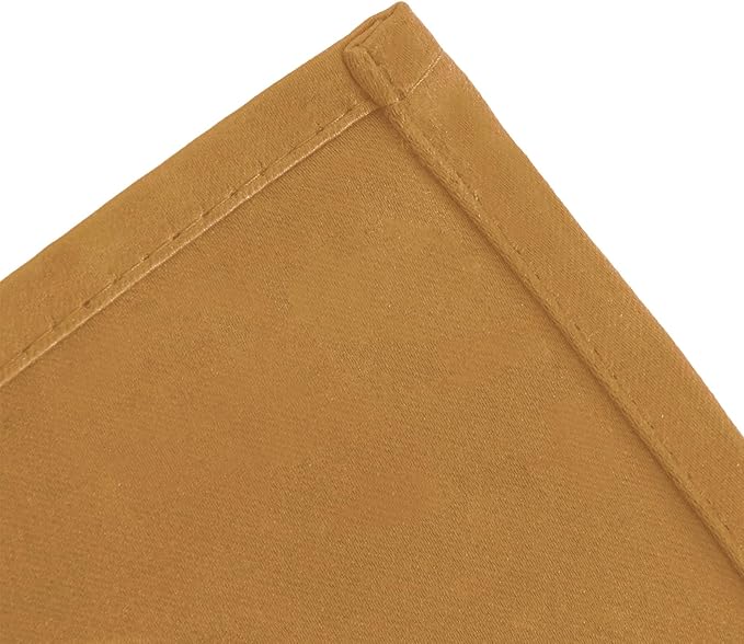 LEMOMO Mustard Yellow Thermal Blackout Curtains/38 x 84 Inch/Set of 2 Panels Room Darkening Curtains for Bedroom