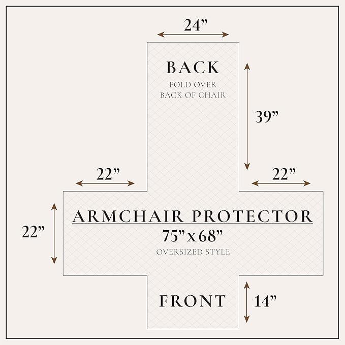 Great Bay Home Reversible Chair Cover - Washable Slipcover Furniture Protector with Elastic Straps - Perfect for Kids & Pets - Quilted & Stitched Detail (Black/Taupe)